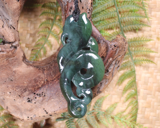 Manaia carved from Hapopo Pounamu - NZ Greenstone