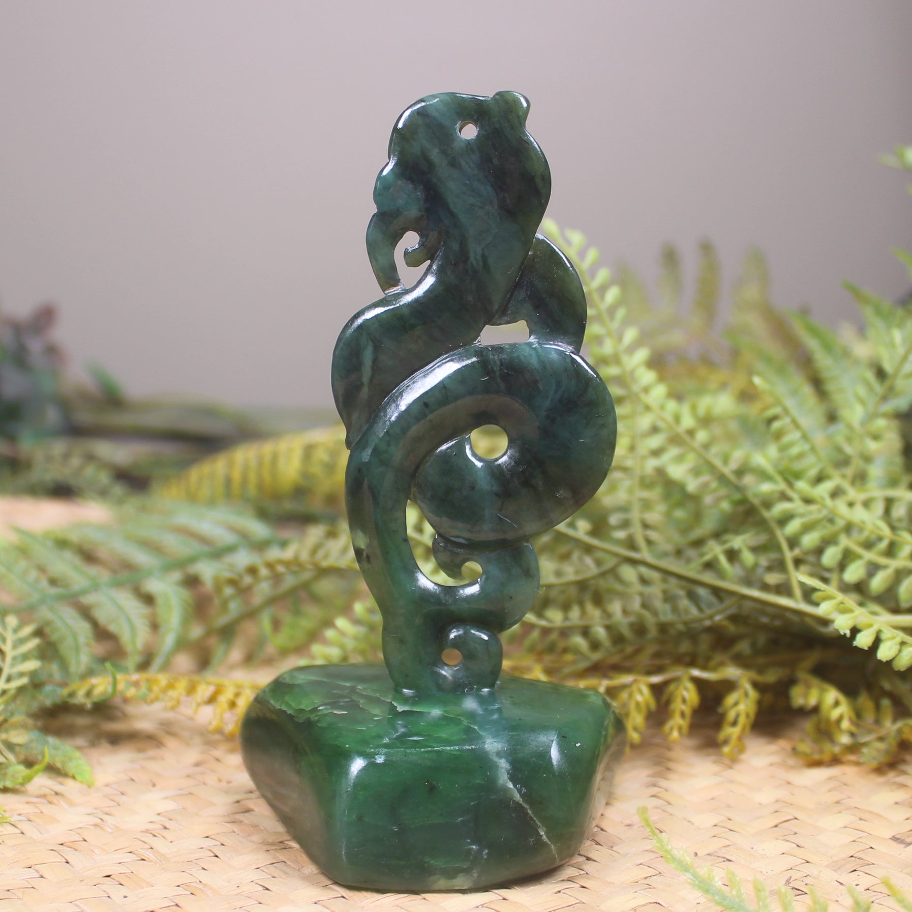 Manaia Sculpture carved from NZ Pounamu