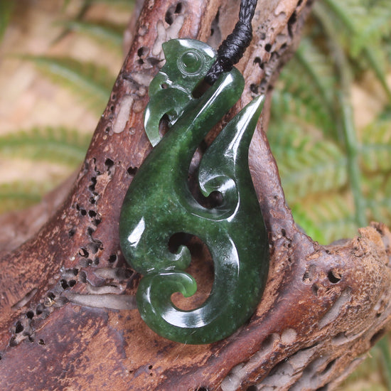 Manaia carved from Kawakawa Pounamu - NZ Greenstone