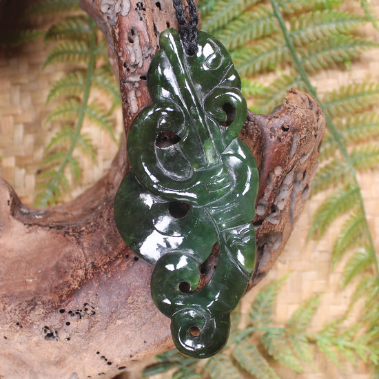 Manaia carved from Kawakawa Pounamu - NZ Greenstone