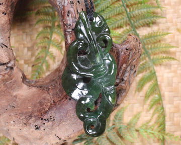 Manaia carved from Kawakawa Pounamu - NZ Greenstone