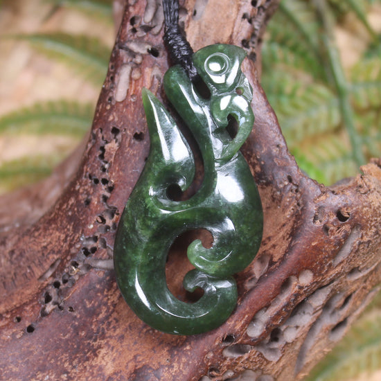 Manaia carved from Kawakawa Pounamu - NZ Greenstone