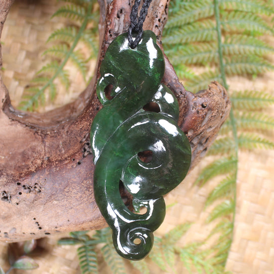 Manaia carved from Kawakawa Pounamu - NZ Greenstone
