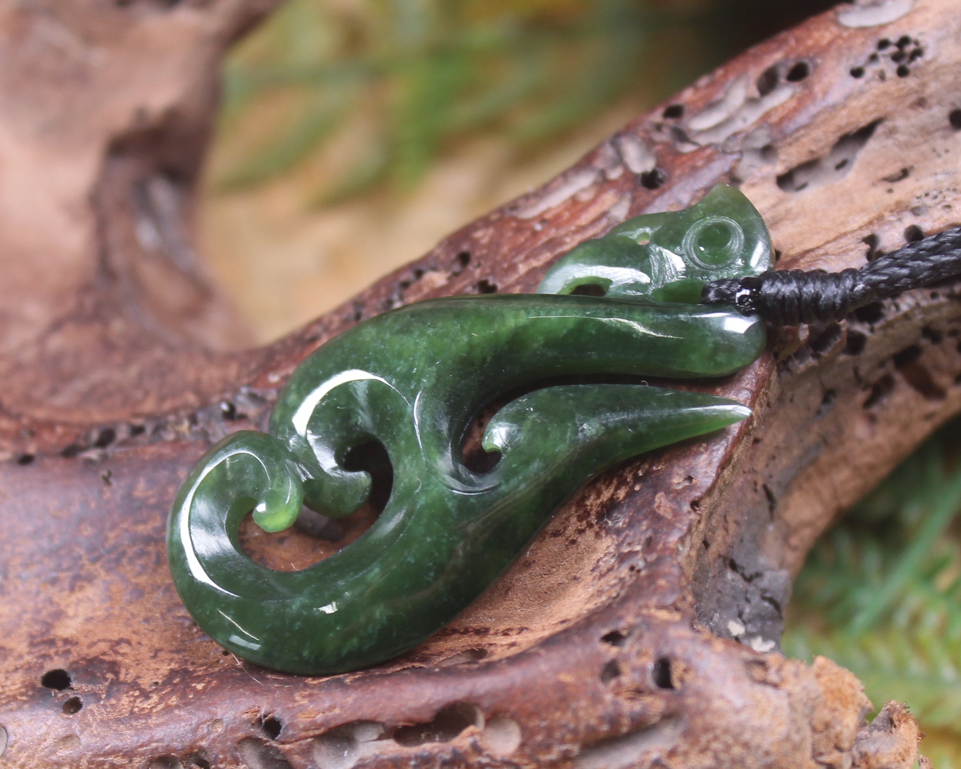 Manaia carved from Kawakawa Pounamu - NZ Greenstone