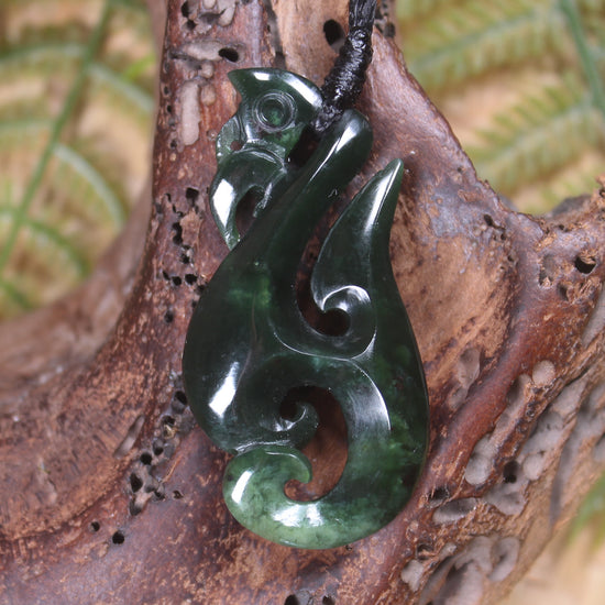 Manaia carved from Kawakawa Pounamu - NZ Greenstone