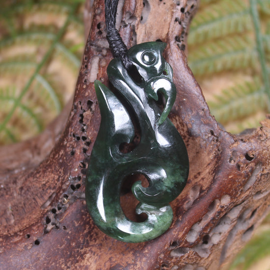 Manaia carved from Kawakawa Pounamu - NZ Greenstone