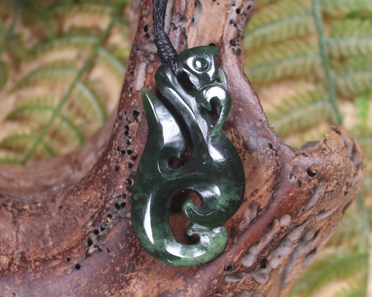 Manaia carved from Kawakawa Pounamu - NZ Greenstone