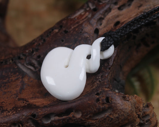 Pikorua or Twist carved from NZ Beef Bone
