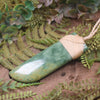 Flower Jade Pounamu Taniwha Tooth pendant