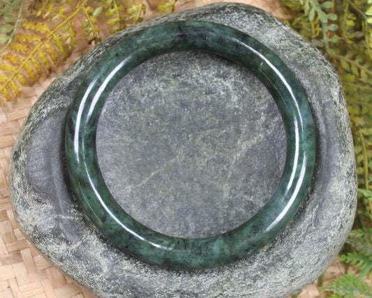 Bangle carved from Rimu Pounamu - NZ Greenstone