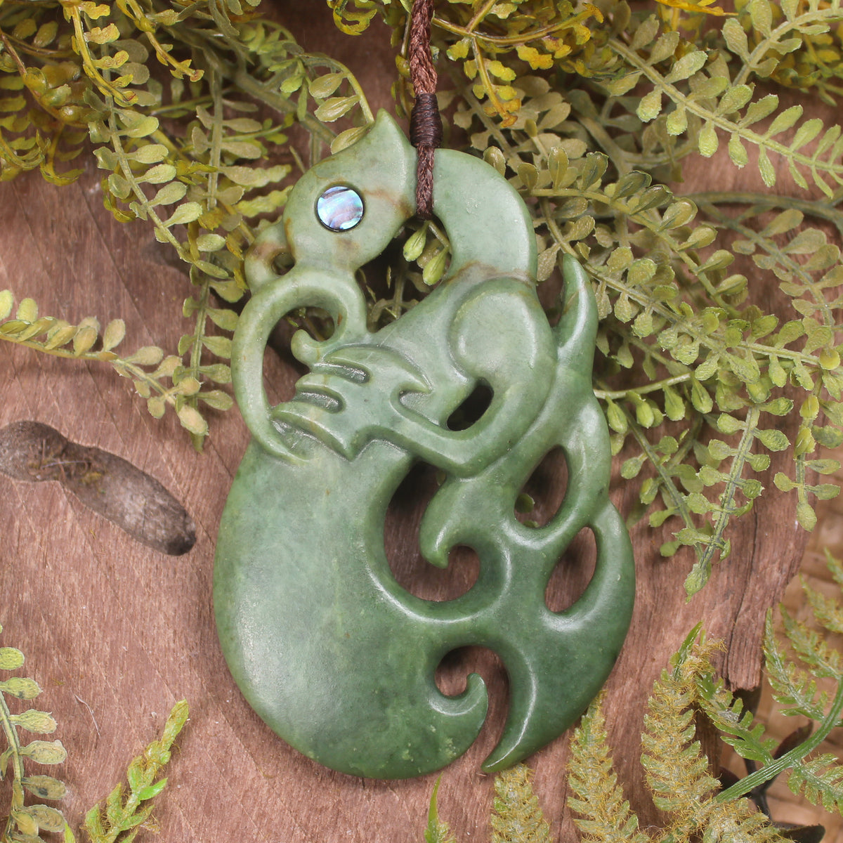Manaia carved from Raukaraka Pounamu - NZ Greenstone