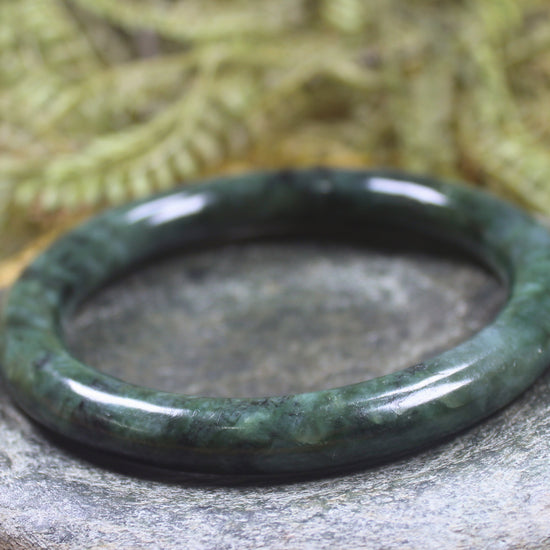 Bangle carved from Rimu Pounamu - NZ Greenstone