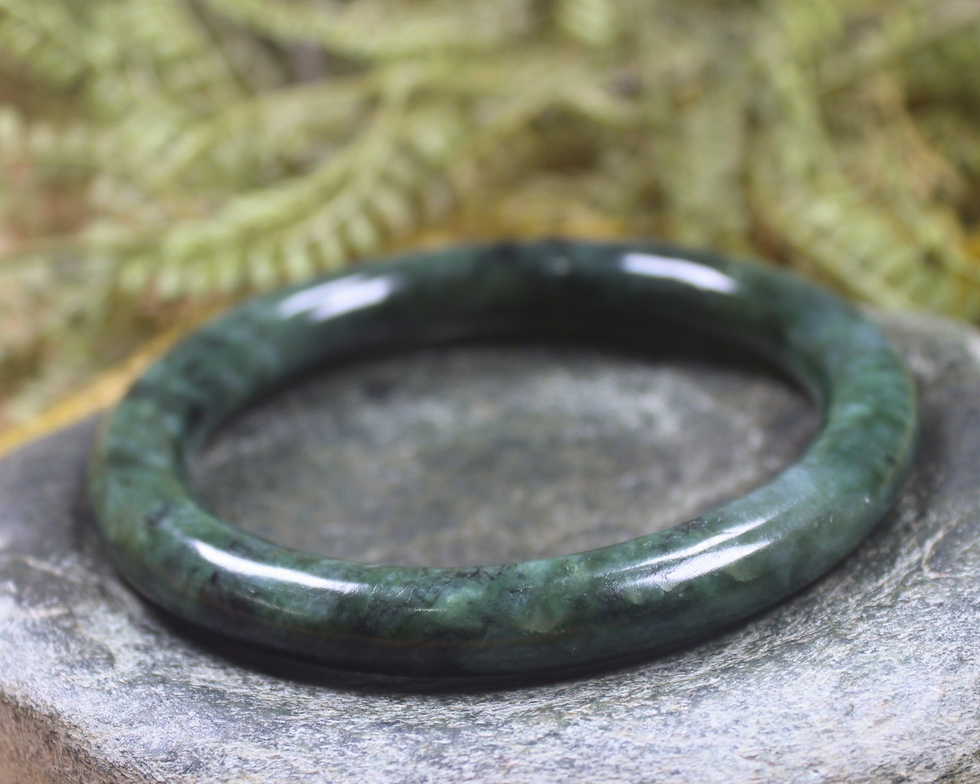 Bangle carved from Rimu Pounamu - NZ Greenstone