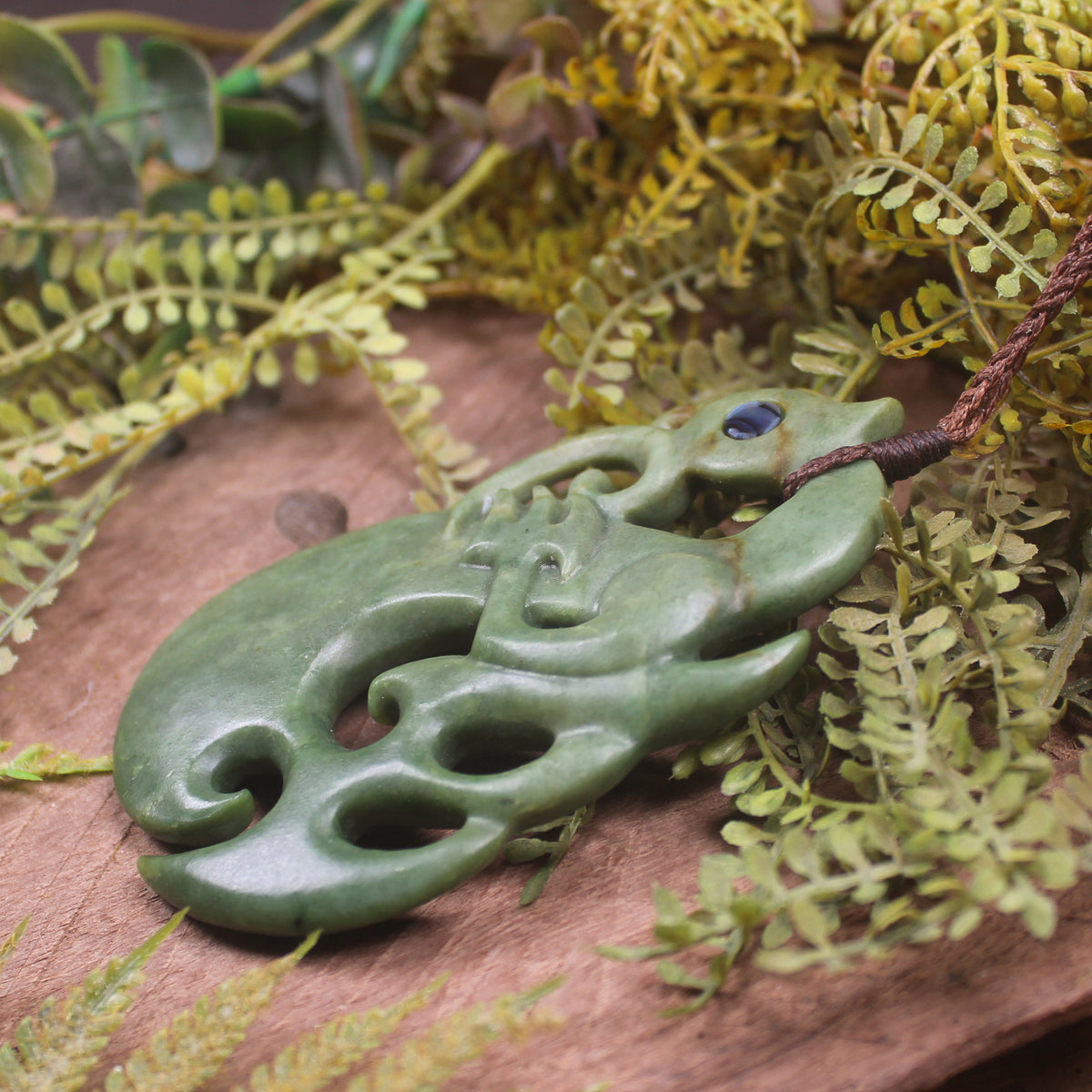 Manaia carved from Raukaraka Pounamu - NZ Greenstone