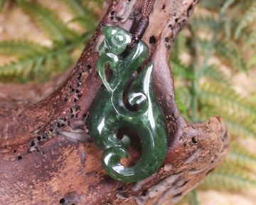 Manaia carved from Kawakawa Pounamu - NZ Greenstone