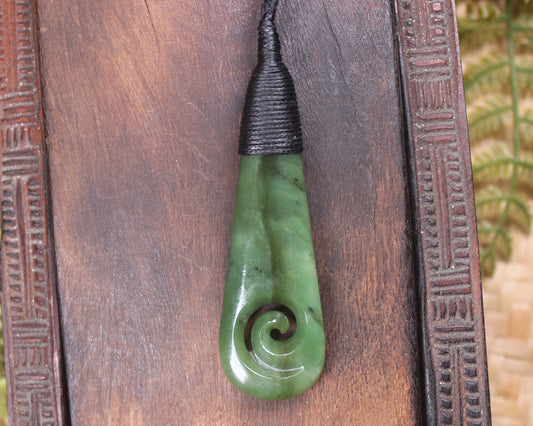 Roimata with Koru Pounamu Pendant - NZ Greenstone