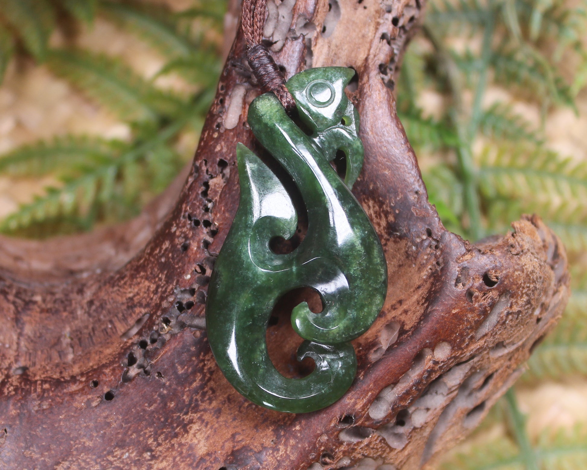 Manaia carved from Kawakawa Pounamu - NZ Greenstone