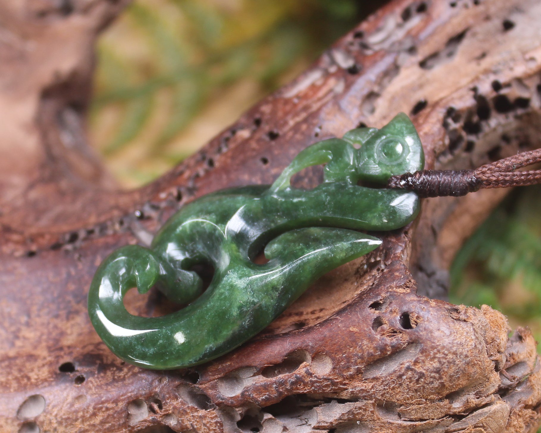Manaia carved from Kawakawa Pounamu - NZ Greenstone