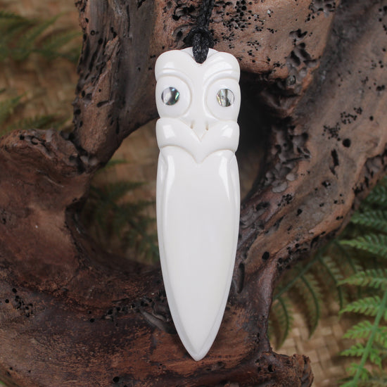 Tekoteko head carved from NZ Beef Bone