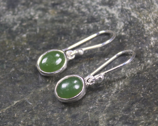 Roimata or Teardrop earrings carved from Hapopo Pounamu - NZ Greenstone