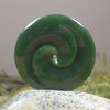 Koru sculpture carved from Kawakawa Pounamu - NZ Greenstone