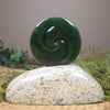 Koru sculpture carved from Kawakawa Pounamu - NZ Greenstone