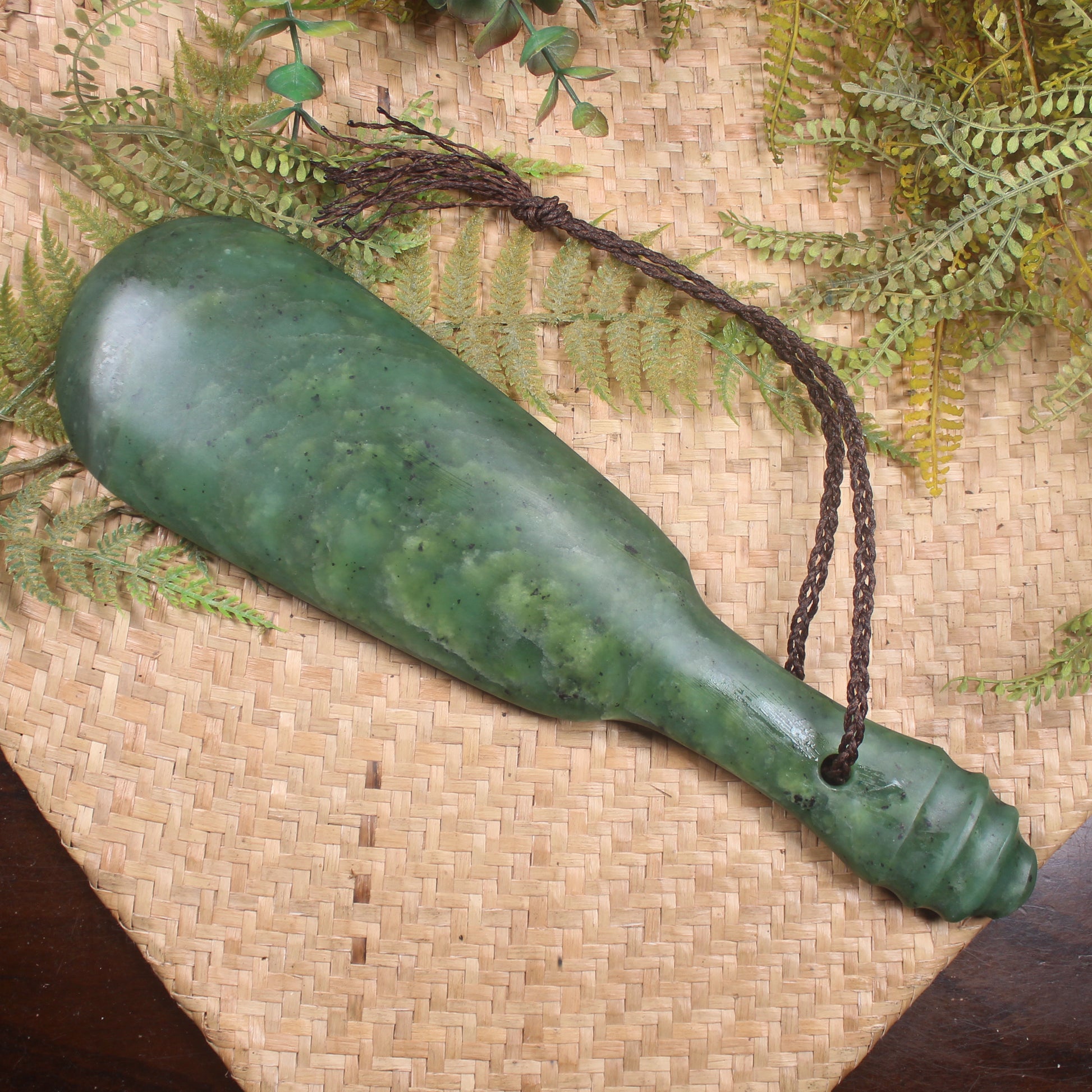 Mere carved from Hapopo Pounamu - NZ Greenstone