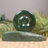 Koru sculpture carved from Kawakawa Pounamu - NZ Greenstone