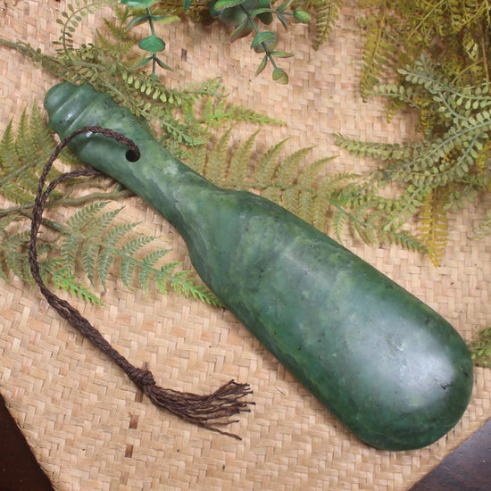 Mere carved from Hapopo Pounamu - NZ Greenstone