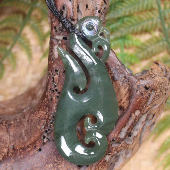 Manaia carved from Inanga Pounamu - NZ Greenstone