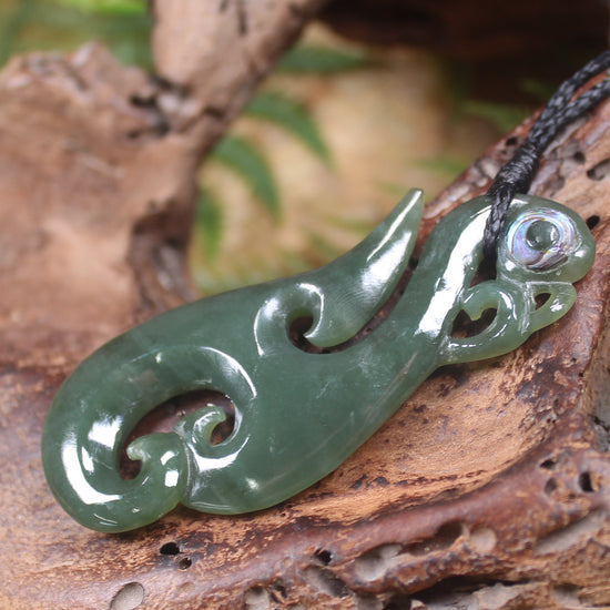 Manaia carved from Inanga Pounamu - NZ Greenstone