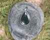 Kawakawa Pounamu pendant set in Sterling Silver - NZ Greenstone