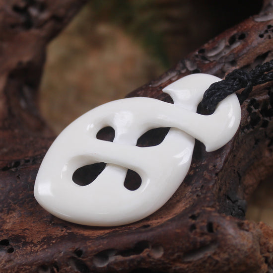 Pikorua or Twist carved from NZ Beef Bone