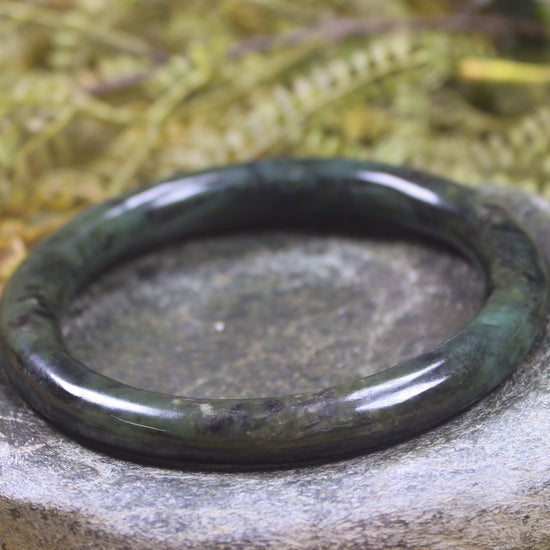 Bangle carved from Rimu Pounamu - NZ Greenstone