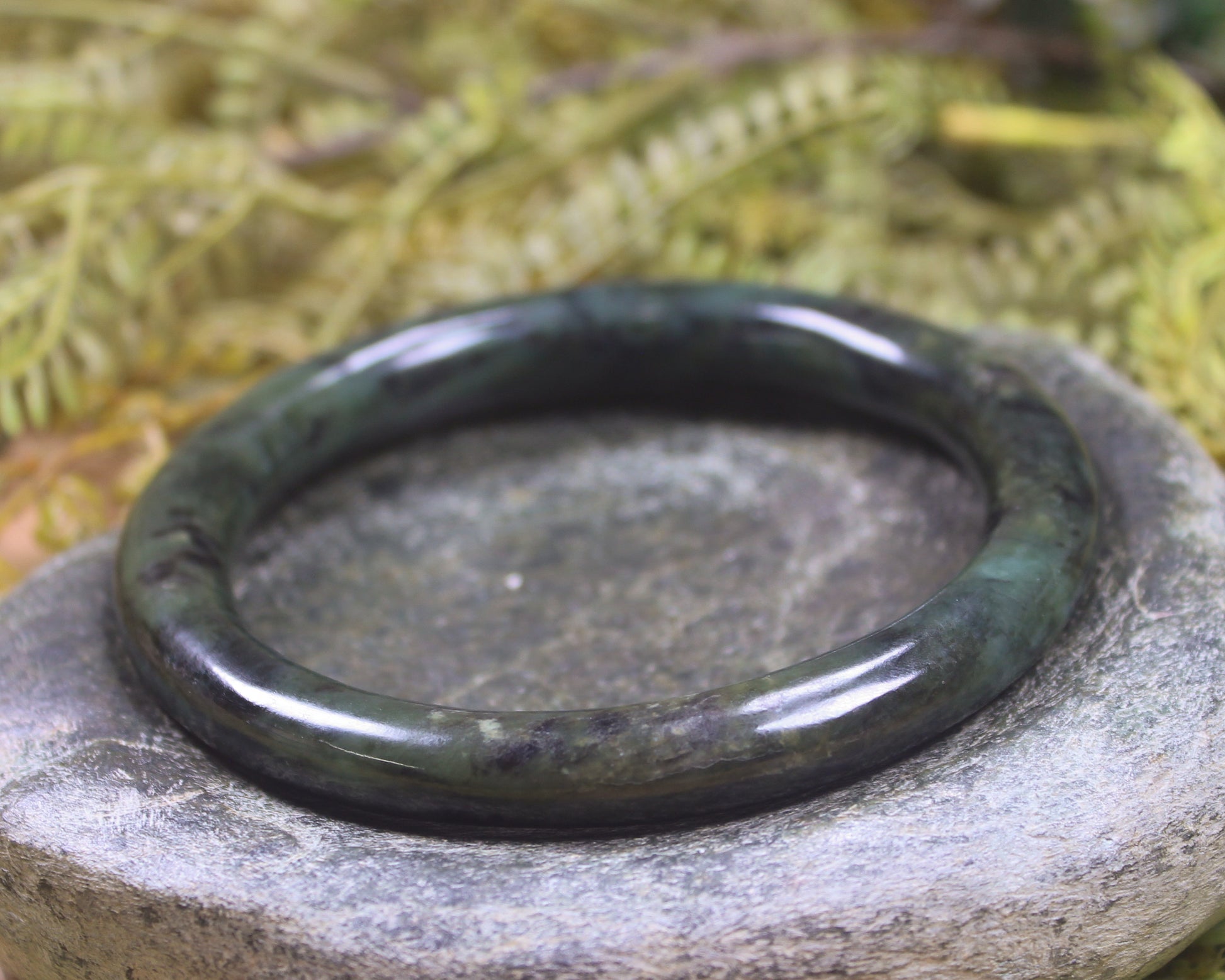 Bangle carved from Rimu Pounamu - NZ Greenstone