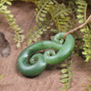 Hammerhead pendant carved from Hapopo Pounamu - NZ Greenstone