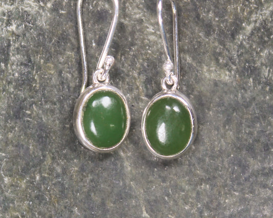 Roimata or Teardrop earrings carved from Hapopo Pounamu - NZ Greenstone