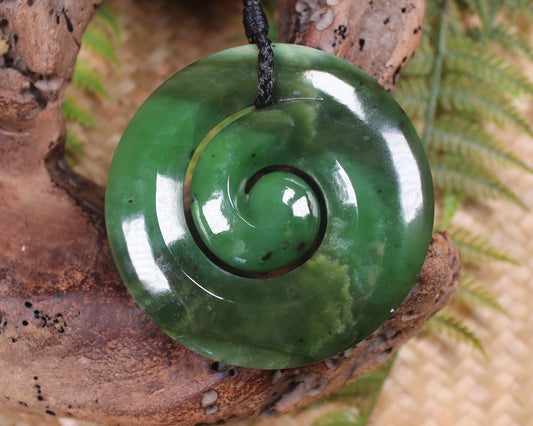 Koru carved from Hapopo Pounamu - NZ Greenstone