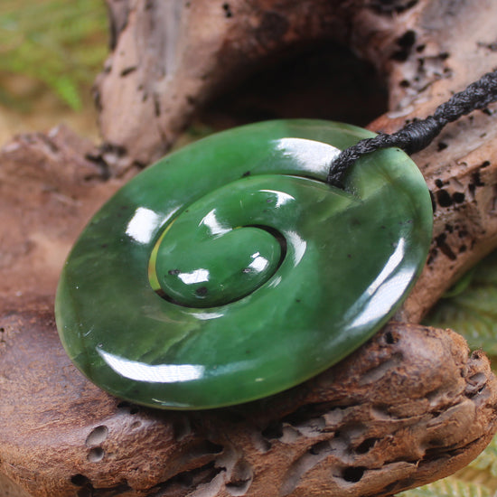 Koru carved from Hapopo Pounamu - NZ Greenstone