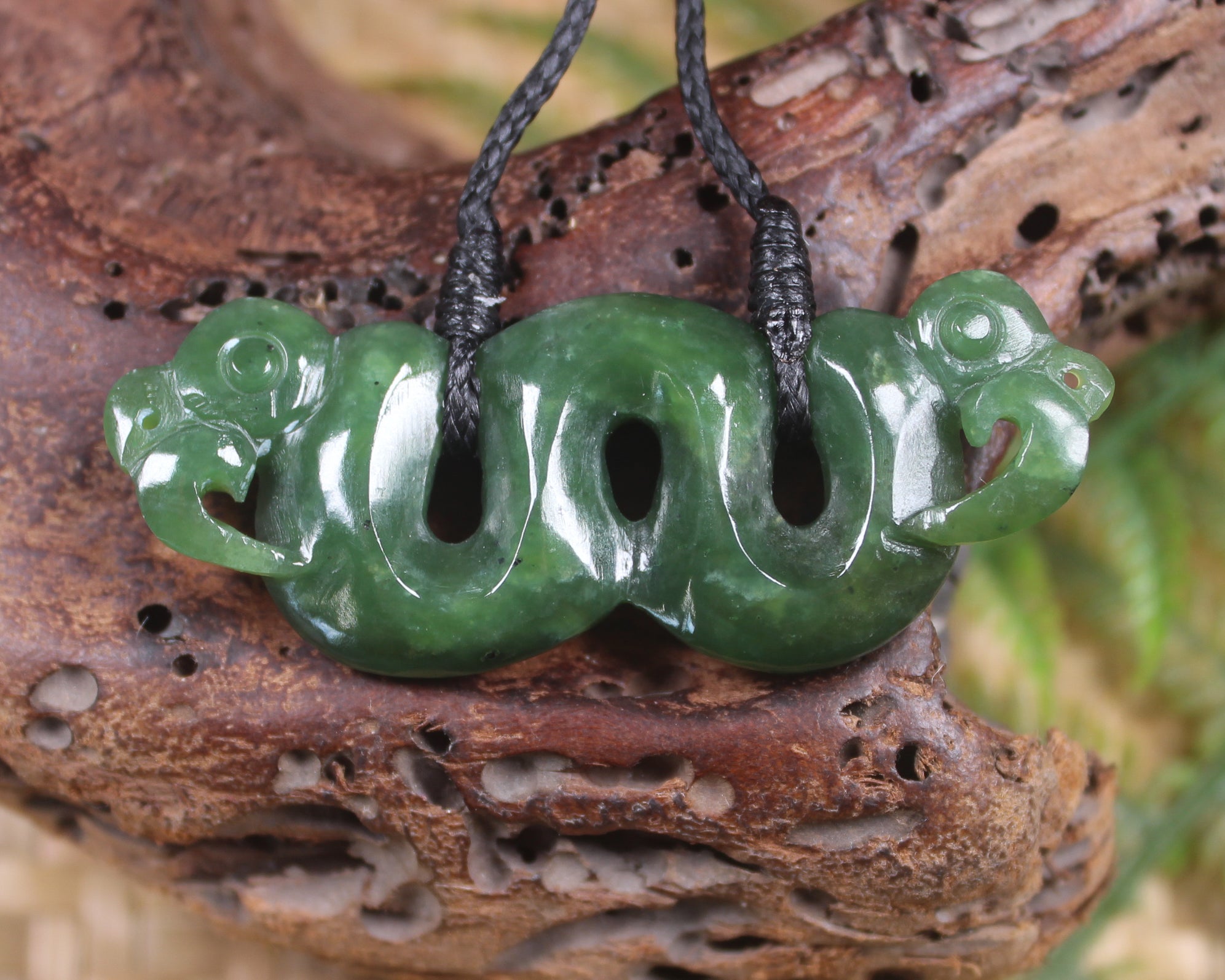 Pekapeka Pendant carved from Hapopo Pounamu - NZ Greenstone