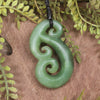 Hammerhead pendant carved from Hapopo Pounamu - NZ Greenstone