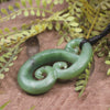 Hammerhead pendant carved from Hapopo Pounamu - NZ Greenstone