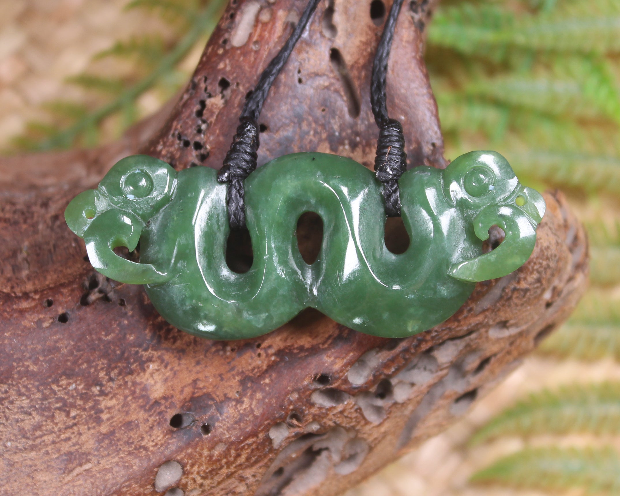 Pekapeka Pendant carved from Hapopo Pounamu - NZ Greenstone