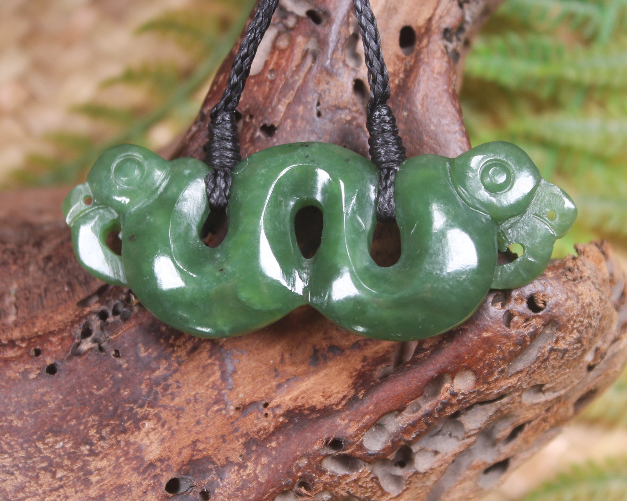 Pekapeka Pendant carved from Hapopo Pounamu - NZ Greenstone