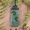 Hapopo Pounamu Toki with Koru - NZ Greenstone