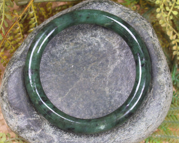 Bangle carved from Rimu Pounamu - NZ Greenstone