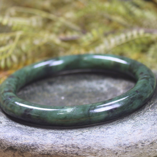 Bangle carved from Rimu Pounamu - NZ Greenstone