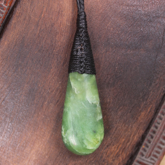 Roimata Teardrop carved from Hapopo Pounamu - NZ Greenstone