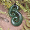 Hammerhead pendant carved from Hapopo Pounamu - NZ Greenstone