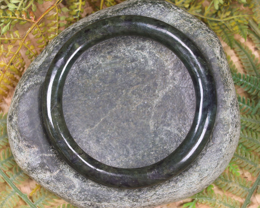 Bangle carved from Rimu Pounamu - NZ Greenstone